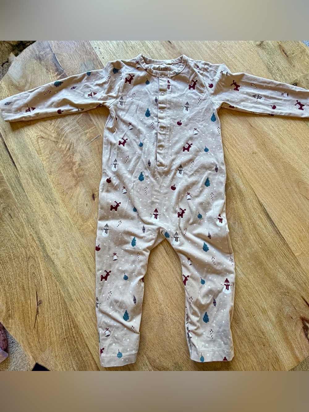 Fixoni Christmas Holiday Romper Onesie 18M (never worn)